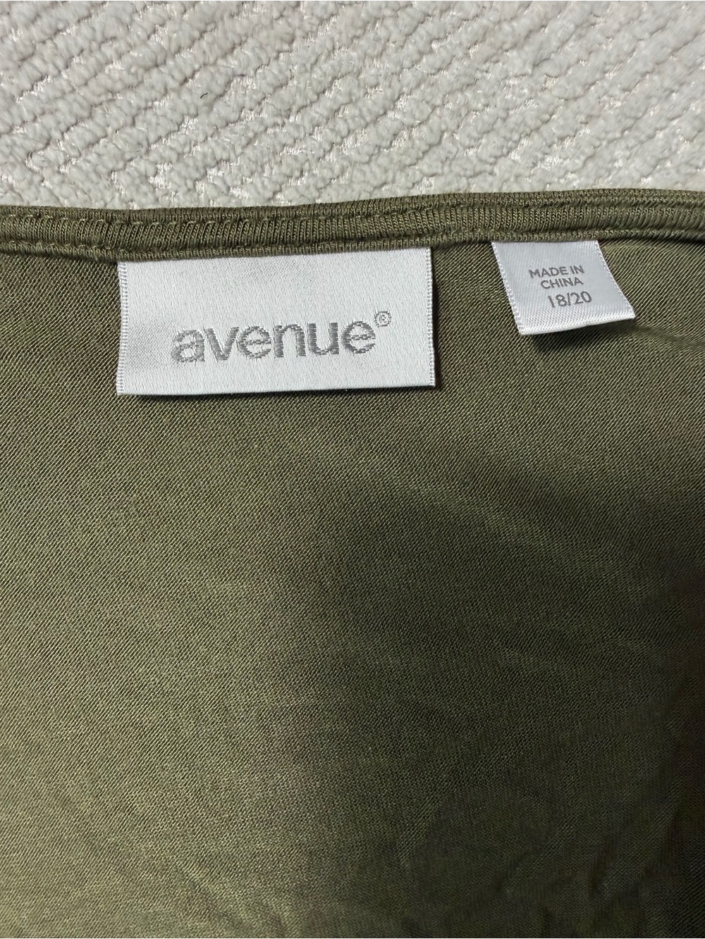Avenue Olive Scoop Neck Top with Gold Stud Accents - Picture 3 of 3